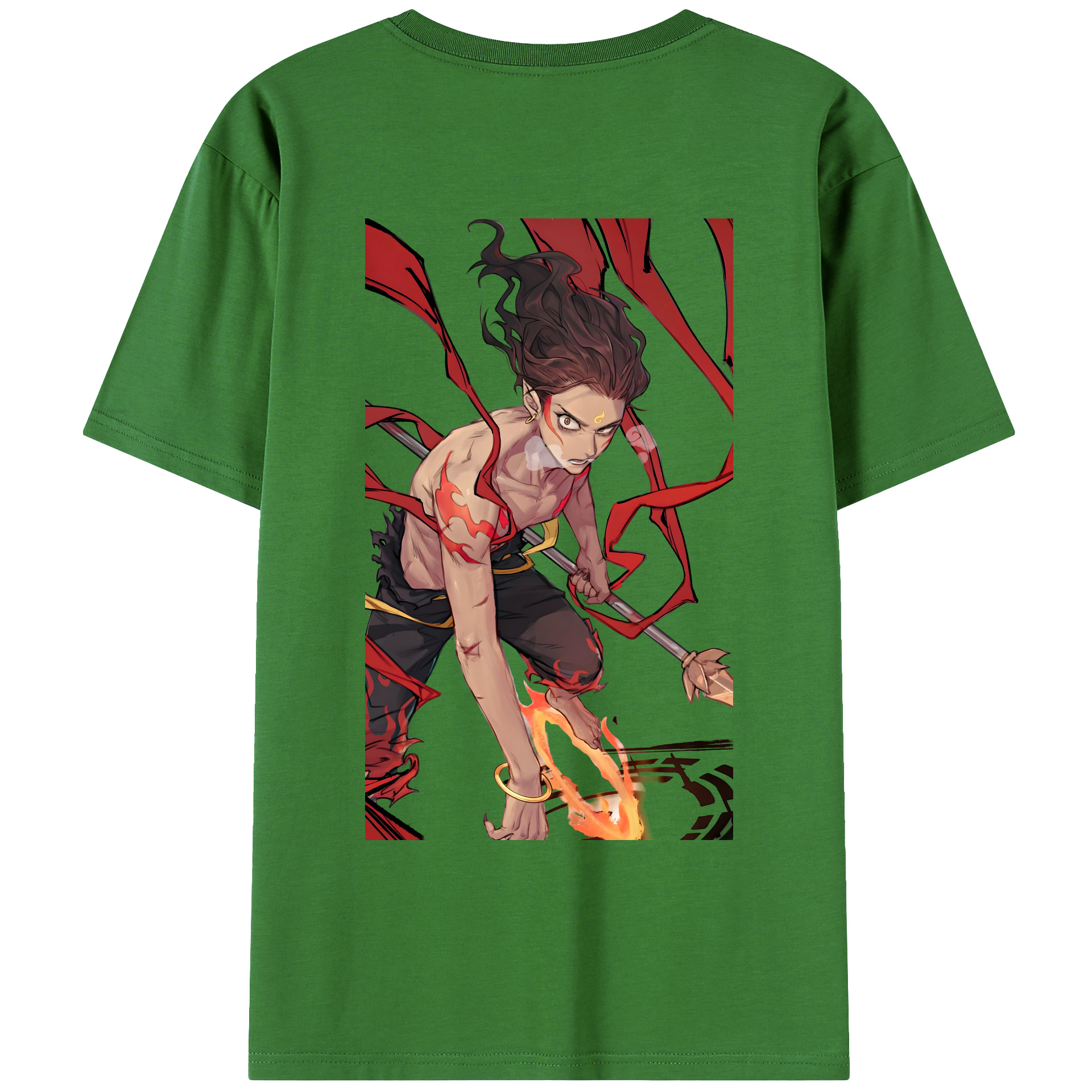 （画像用） Ne Zha 2 ナタ 魔童の大暴れ レディース半袖Tシャツ(バックプリント)